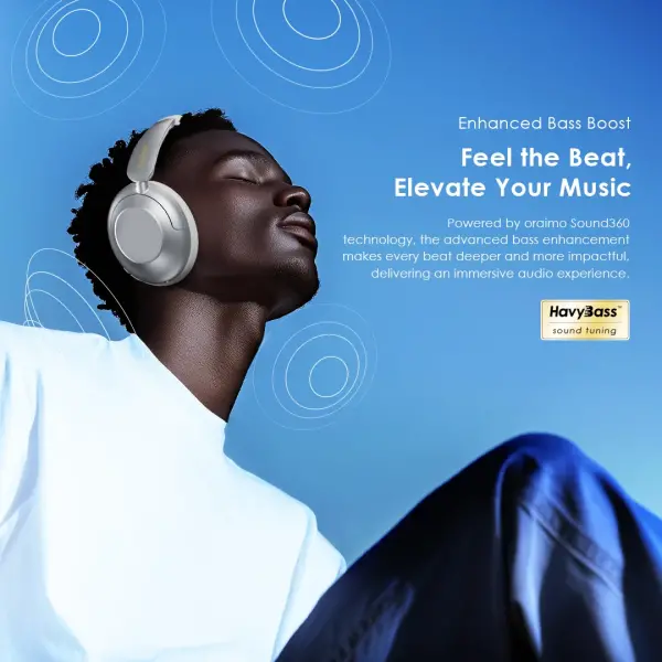 Oraimo BoomPop ANC – Noise Cancelling Wireless Headphones