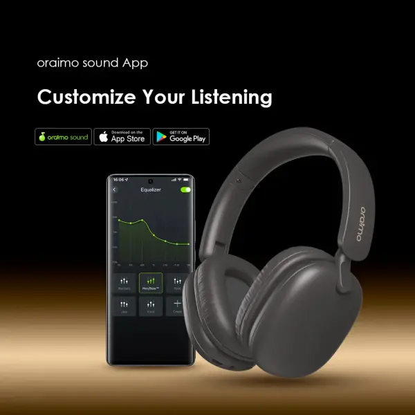 Oraimo BoomPop Lite – Foldable Wireless Bass Headphones