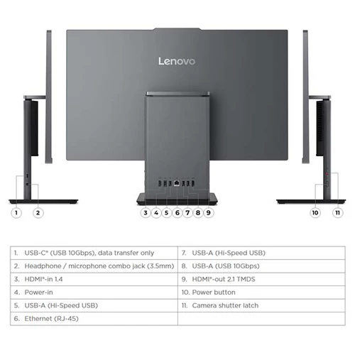 Lenovo ThinkCentre Neo 50a Gen 5 All-in-One – Intel Core i5, 8GB RAM, 512GB SSD, 27-inch, DOS
