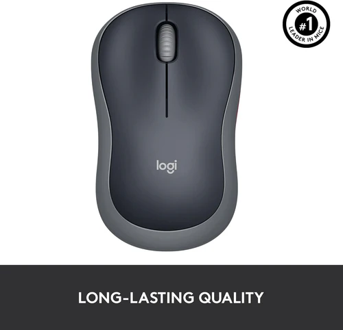 Logitech M185 Wireless Mouse – 2.4GHz, 1000 DPI, USB Mini Receiver