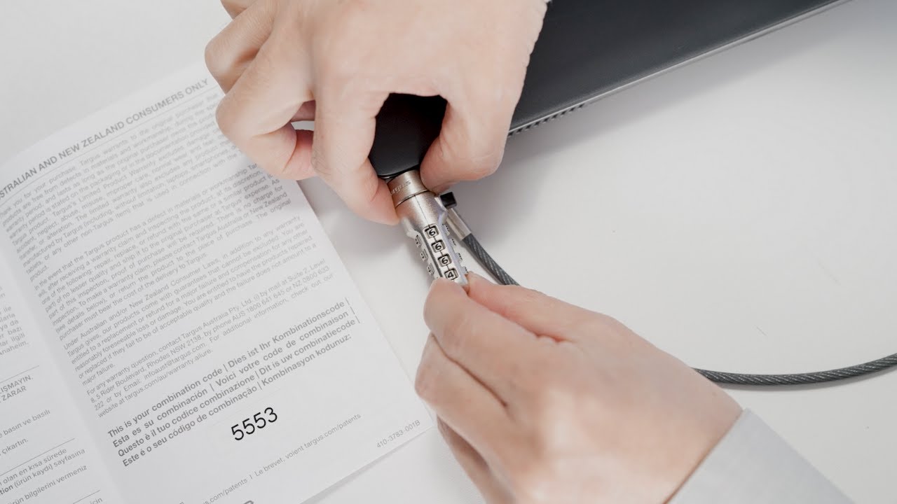 Targus DEFCON CL Laptop Cable Lock – Combination Security Lock