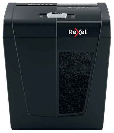 Rexel Secure X10 Paper Shredder – P-4 Cross Cut, 10 Sheets, 18L Bin