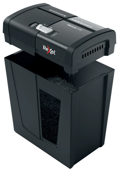 Rexel Secure X10 Paper Shredder – P-4 Cross Cut, 10 Sheets, 18L Bin
