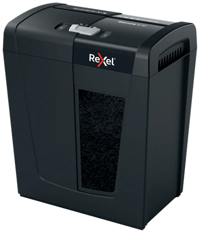Rexel Secure X10 Paper Shredder – P-4 Cross Cut, 10 Sheets, 18L Bin