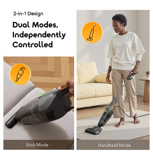 oraimo CordForce Flex Corded 2-in-1 Stick Vacuum – Lightweight Multi-Surface Cleaner (OSV-252A)