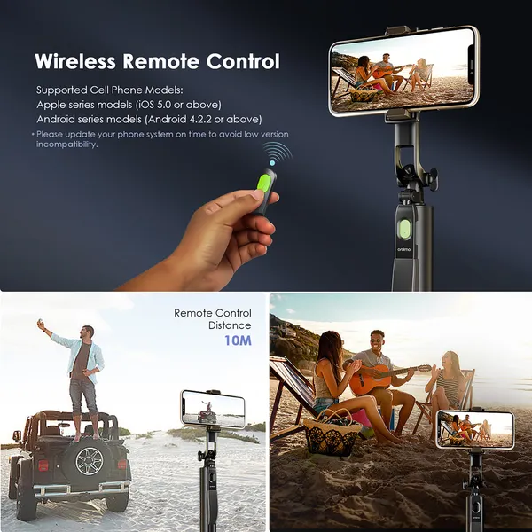 Oraimo SmartTripod 2 – 360° Tripod Gimbal Stabilizer for Smartphone (OLS-201A)