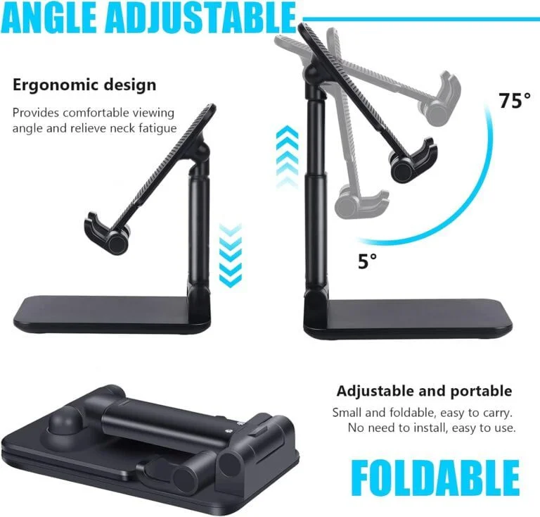Holding Desktop Phone Stand – Adjustable & Foldable Universal Holder