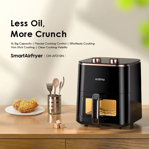 oraimo SmartAirFryer 1500W Cooking Visible Smart Air Fryer – 5L