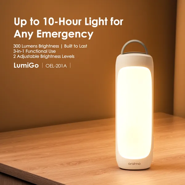 Oraimo LumiGo 300 Lumens Emergency Light – 2PCS (OEL-201A)