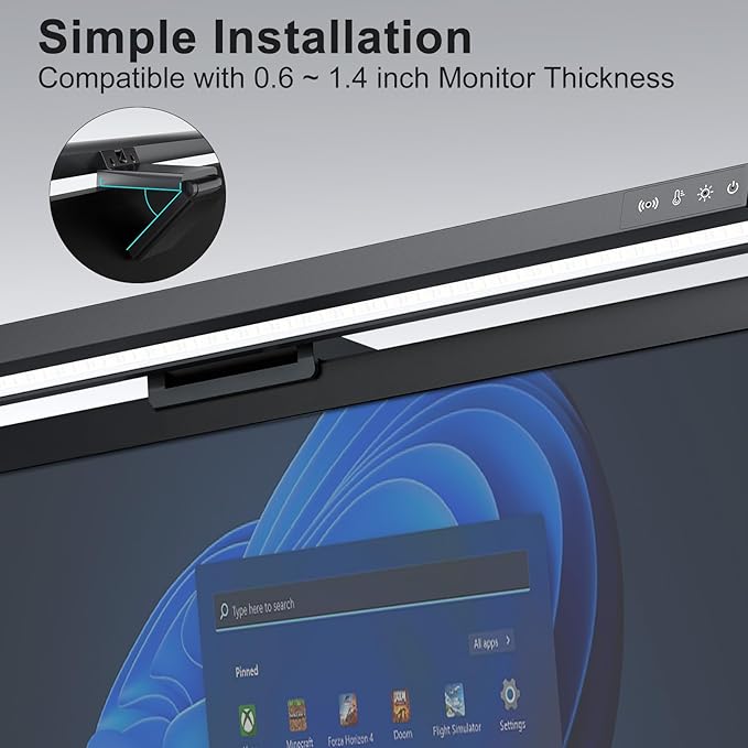 Computer Monitor Light Bar – Auto On/Off Eye-Caring Screen Lamp (Funlicht)