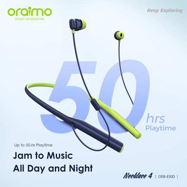 oraimo Necklace 4 ENC Wireless Neckband Earphone