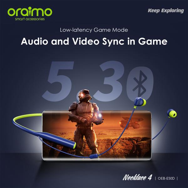 oraimo Necklace 4 ENC Wireless Neckband Earphone