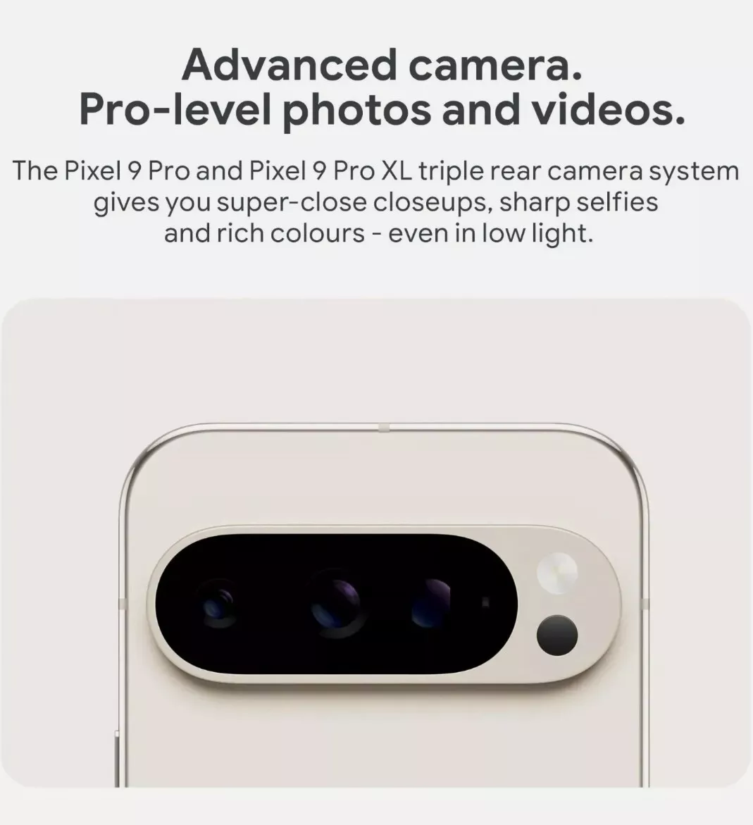 Google Pixel 9 Pro XL (2024) – 256GB, 16GB RAM, Unlocked Android AI Smartphone