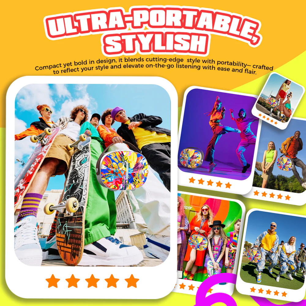 W-KING T8 II Portable Bluetooth Speaker – 96W Peak, Bass Reflex Tube, IPX6 Water-resistant