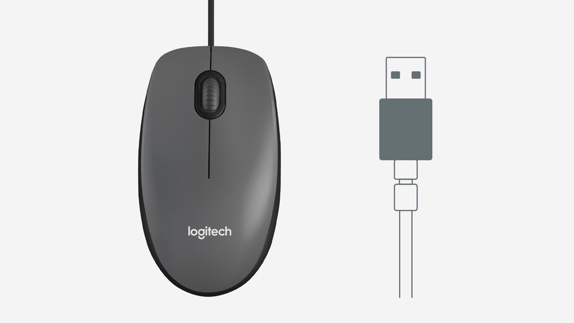 Logitech M90 Wired Mouse – Reliable & Smooth Navigation