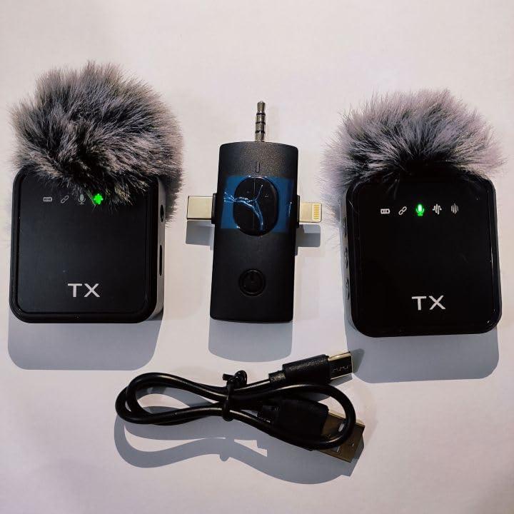 F11-2 Dual Wireless Microphone for Mobile Phones, Computers & DSLR Cameras
